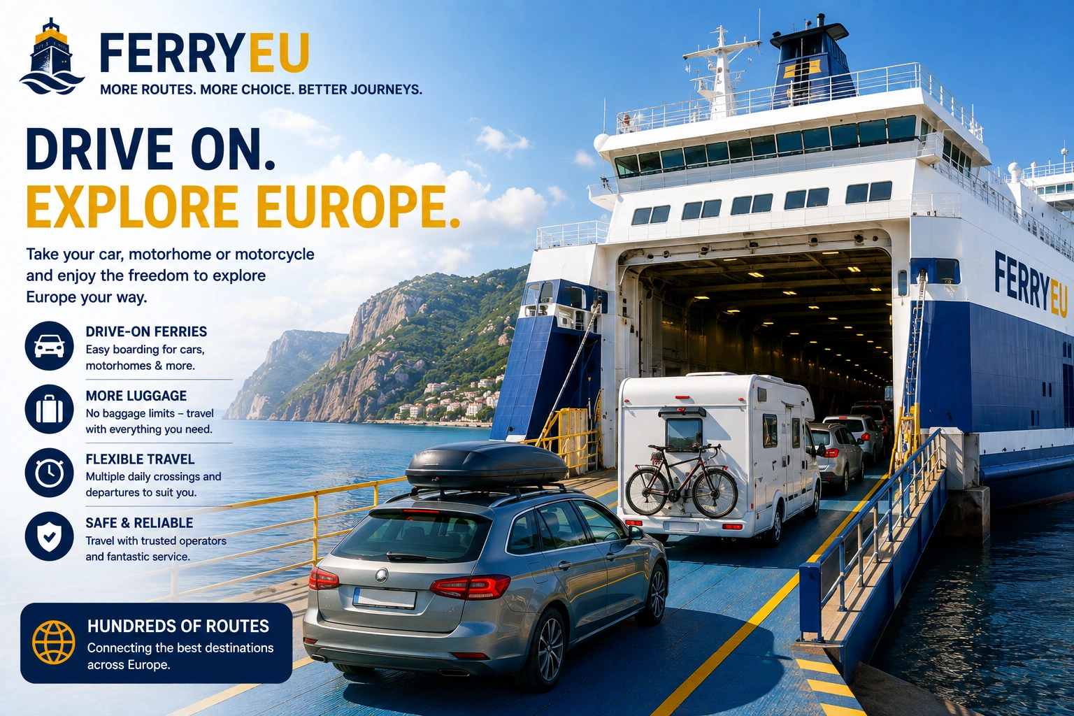 Fährreise mit dem Auto durch Europa
