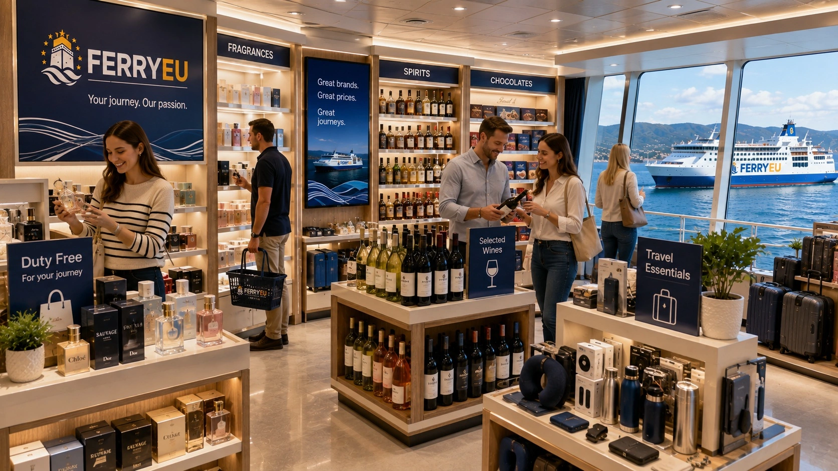 Shop an Bord einer Passagierfähre