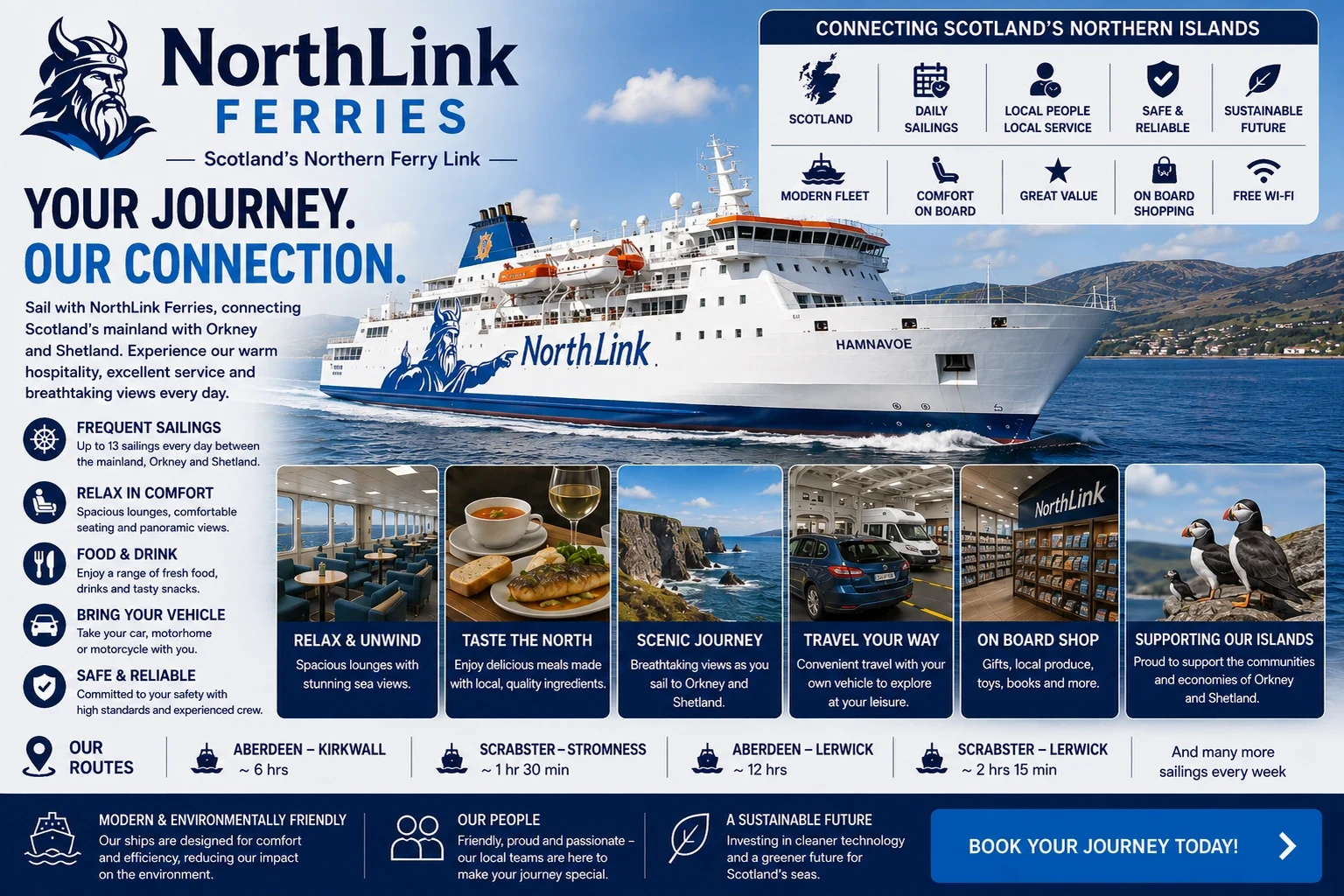 NorthLink Ferries – Fähre und Reiseeindruck
