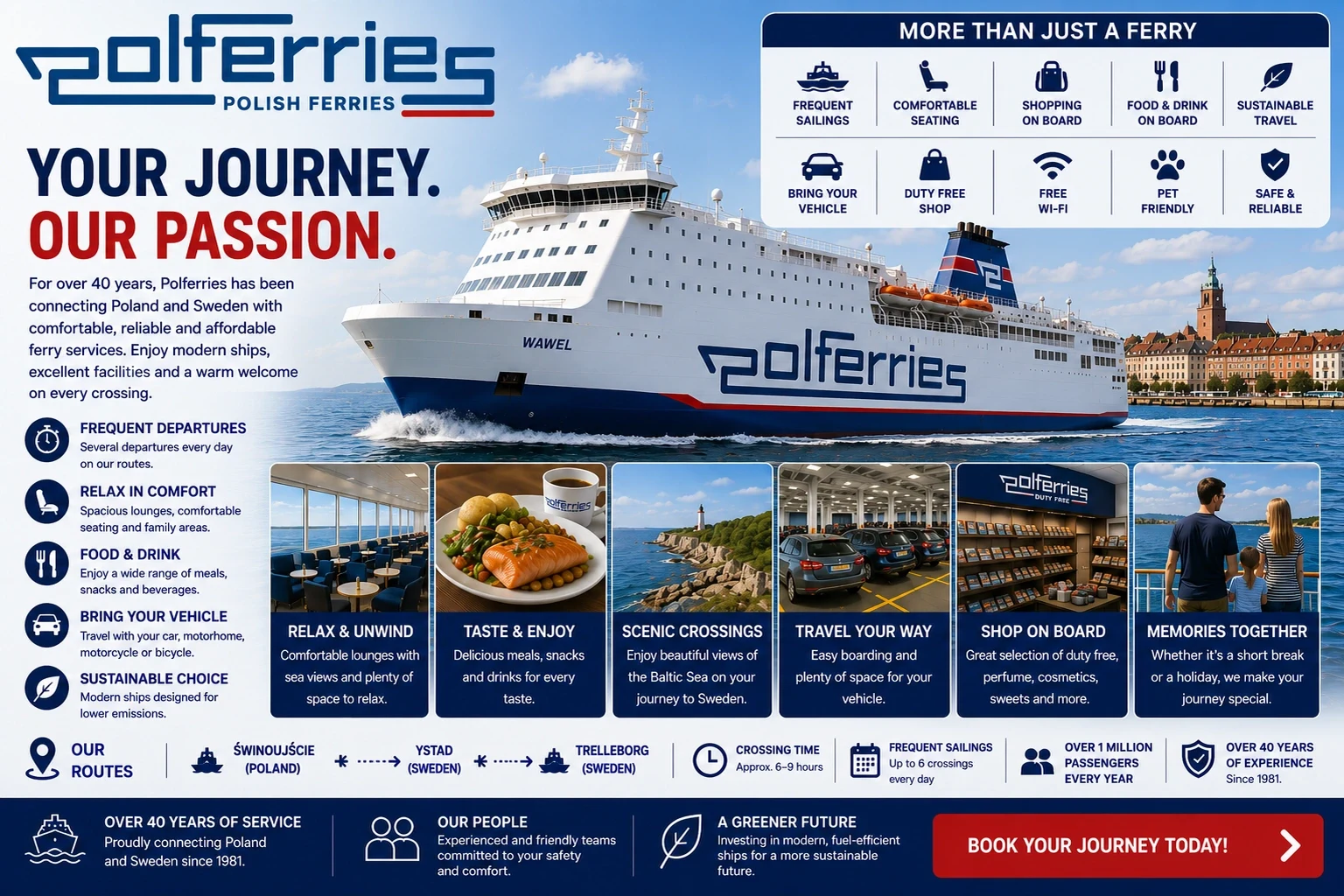 Polferries Passagier- und Fahrzeugfähre auf der Ostsee