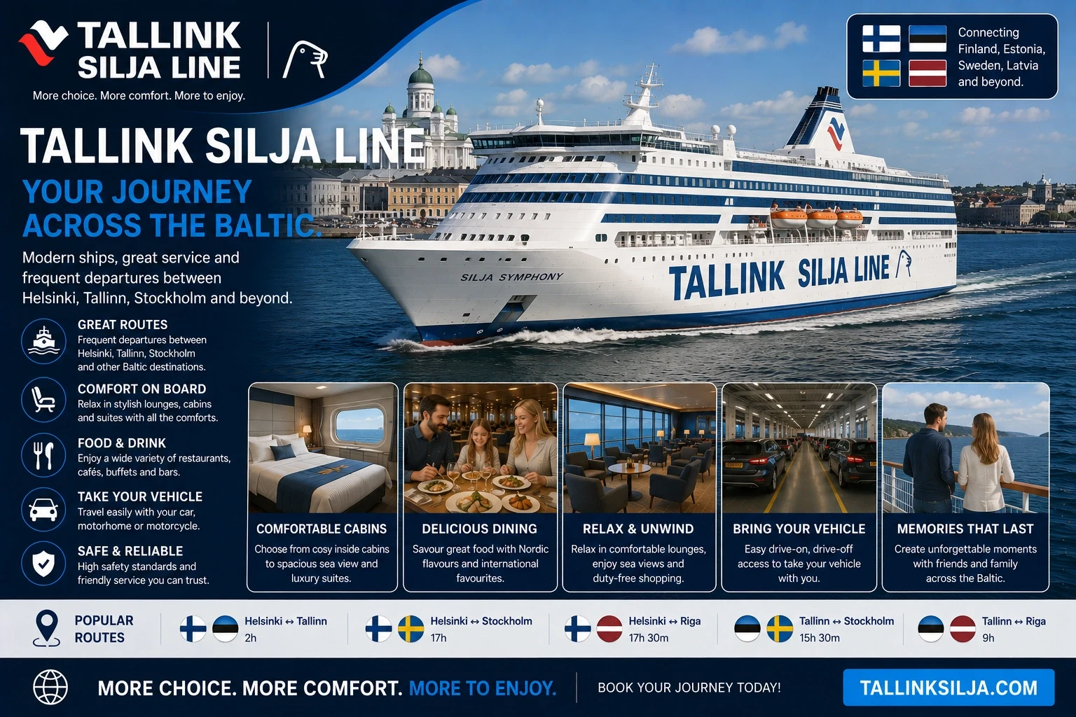 Tallink Silja Line Passagier- und Fahrzeugfähre auf der Ostsee