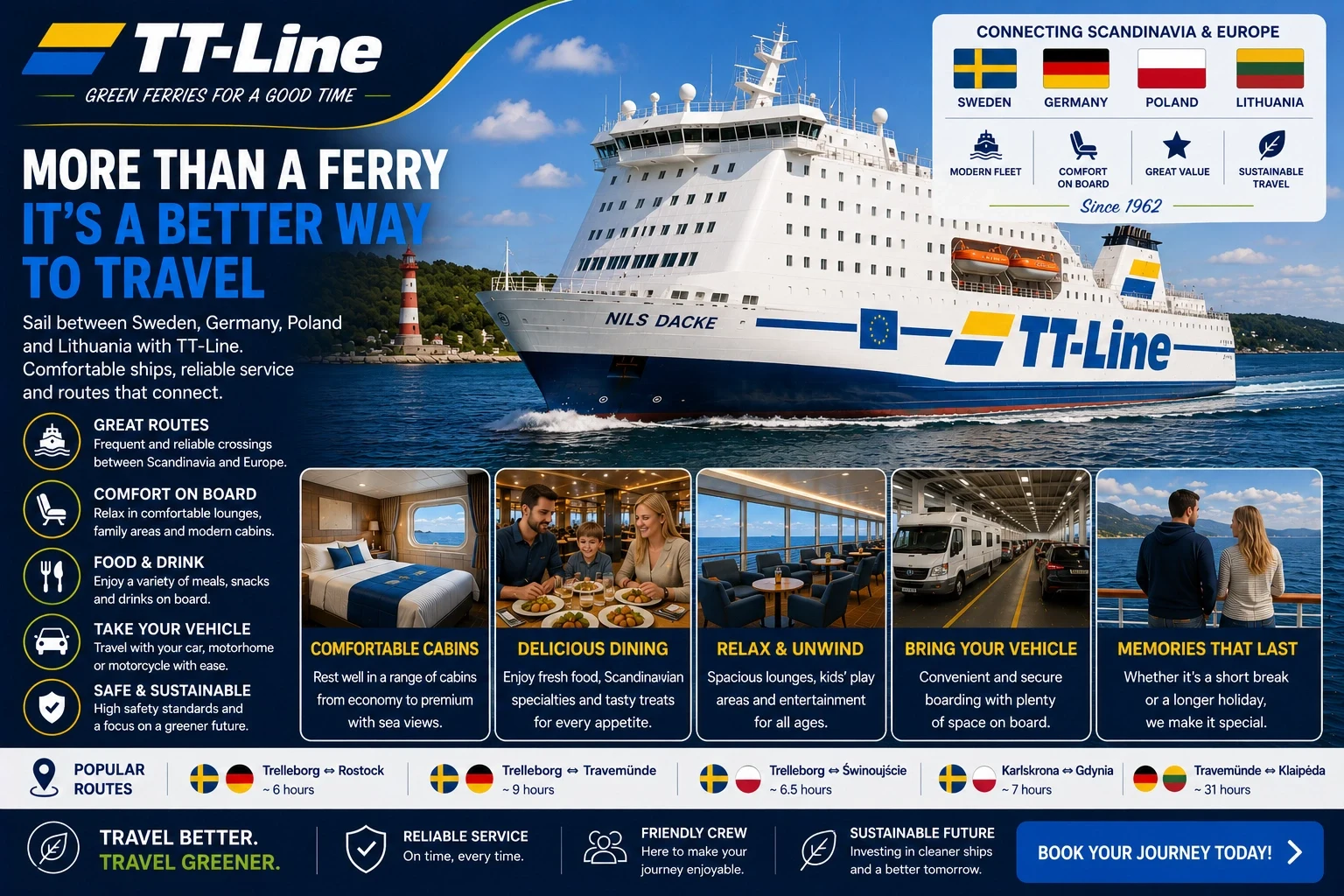 TT-Line Passagier- und Fahrzeugfähre auf der Ostsee