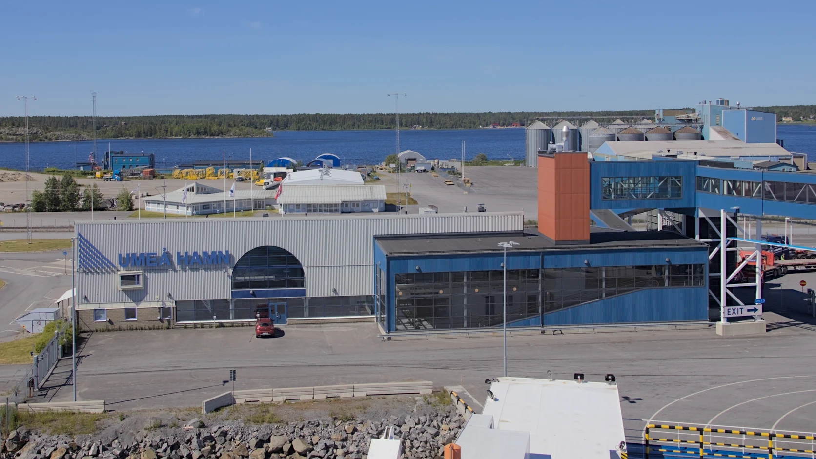 Wasaline-Terminal und Hafenbereich in Umeå-Holmsund