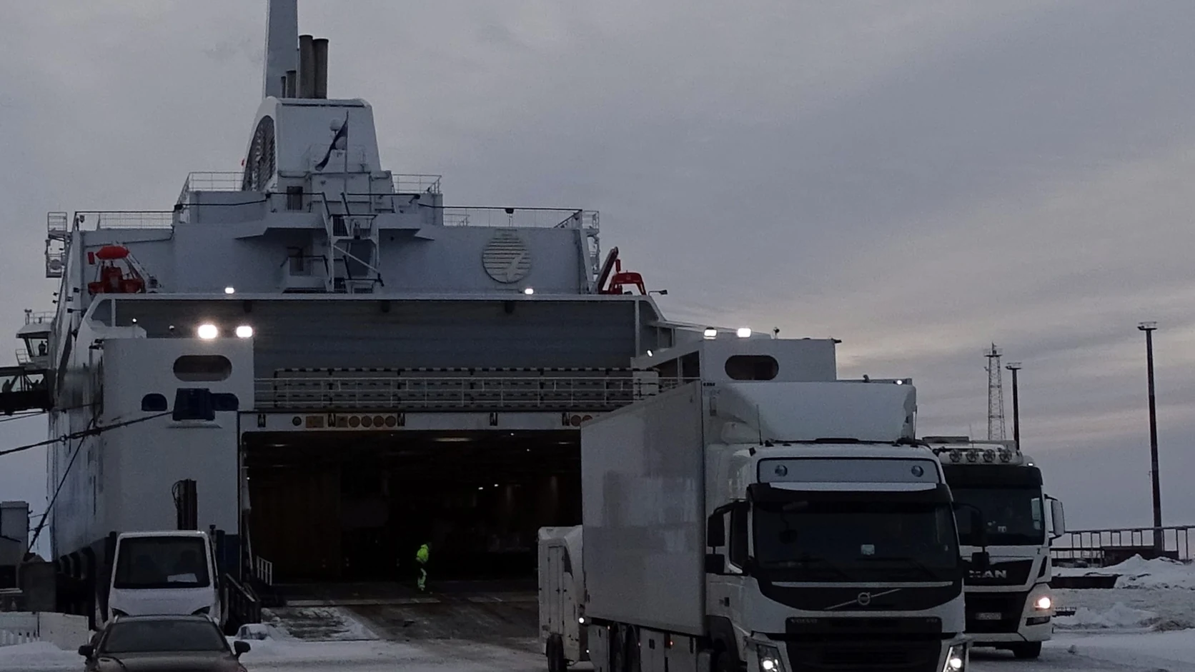 Aurora Botnia Fahrzeug ramp und loading Bereich